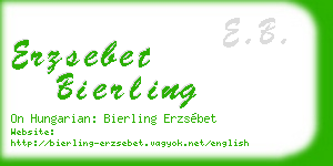 erzsebet bierling business card